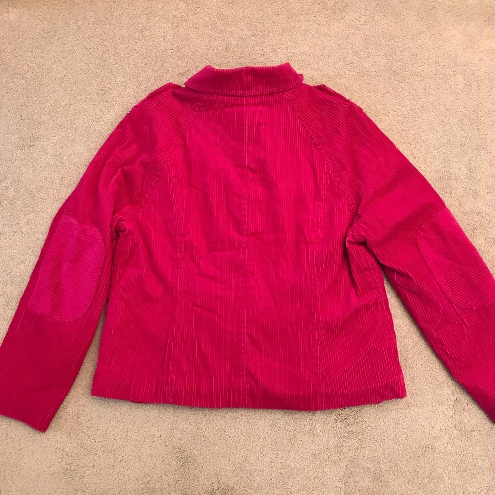 Vintage Tommy Hilfiger Corduroy Jacket Coat Size XL Sherpa Barbie Pink Prep y2k